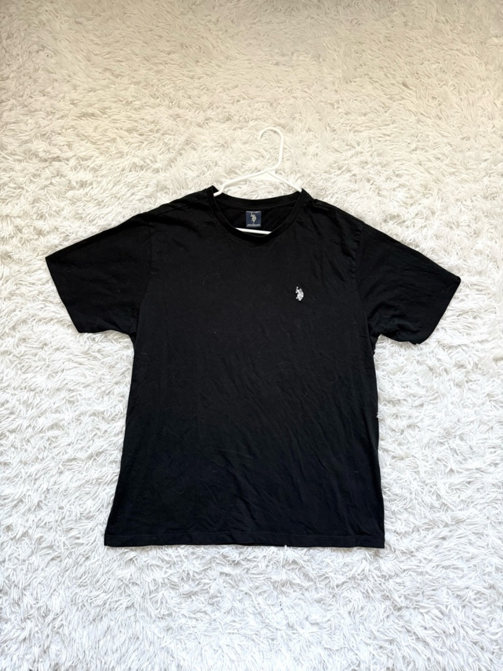 U.S. Polo Assn. Black Short Sleeve Crew Neck Tee with Chest Logo